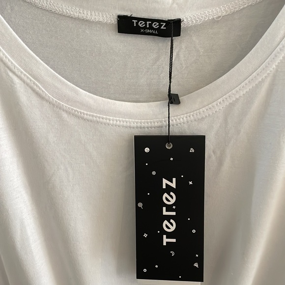 Terez white twist style long sleeve top size XS - Picture 3 of 6